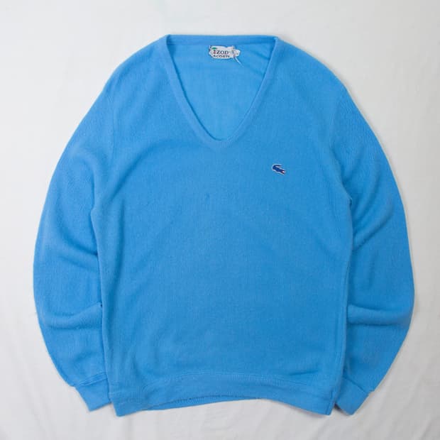 70s IZOD 라코스테 아크릴 V넥 니트
