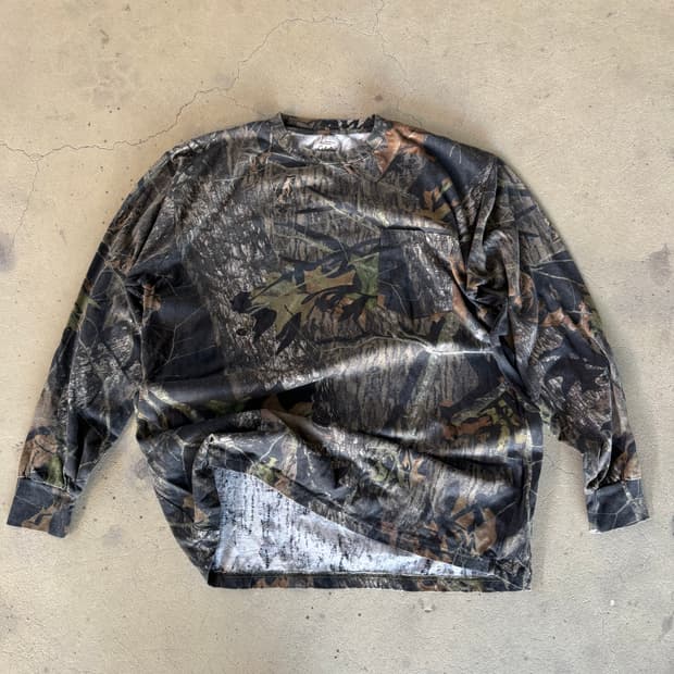  60$빈티지 블랙 리얼트리 롱슬리브 2XL