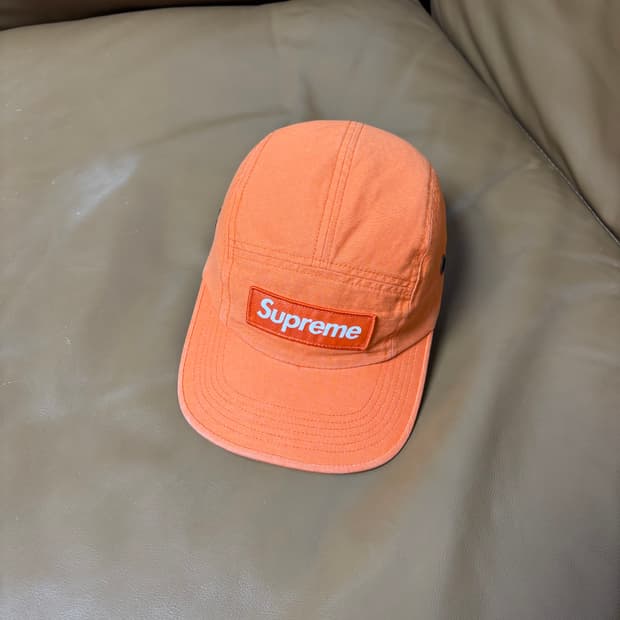 슈프림 캠프캡 모자 박스로고 24ss 밀리터리 오렌지