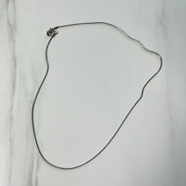 Vintage Silver Snake Chain Necklace
