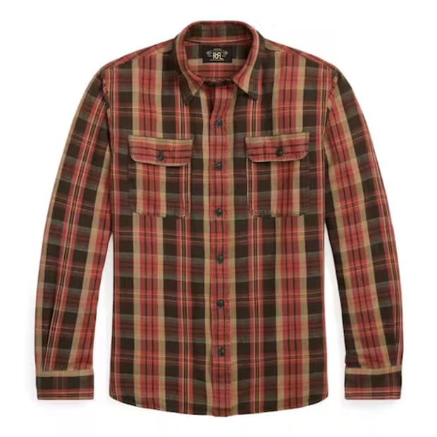 RRL matlock 플레이드 워크셔츠 L