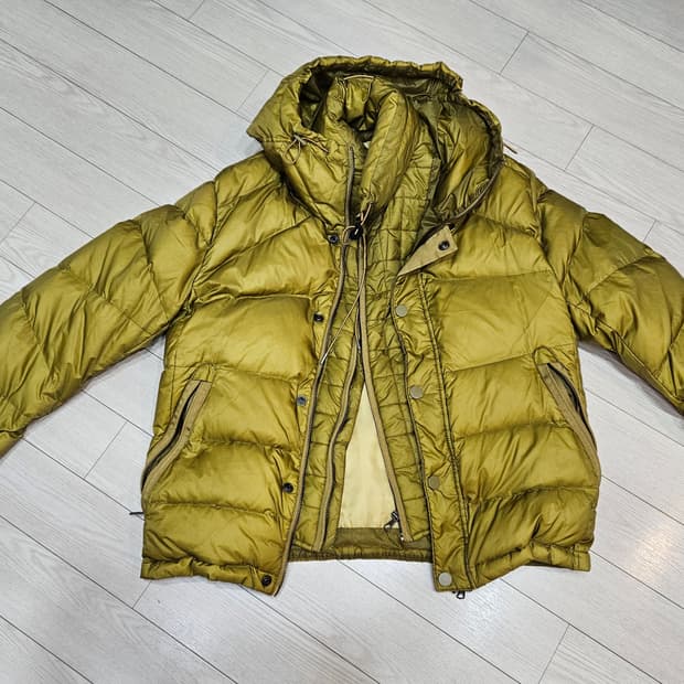 인터메조 머스타드옐로우 후드패딩