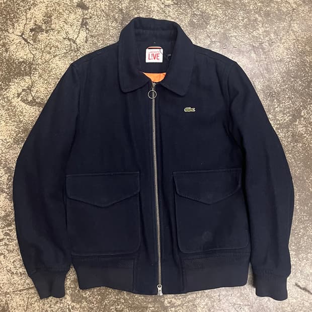 라코스테 울 블루종 자켓