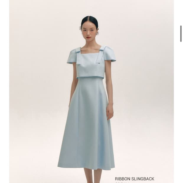 플로움 Overlay Cup Cake Dress S (Blue)