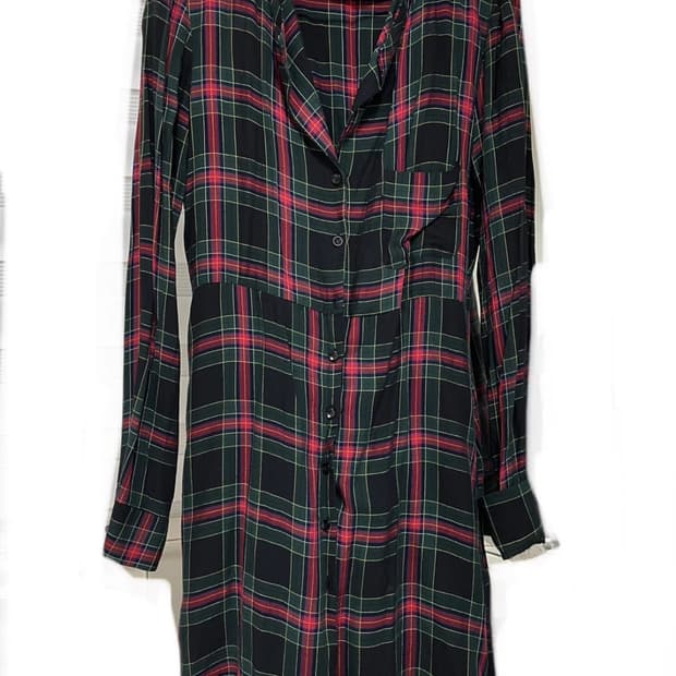 자라 체크 원피스