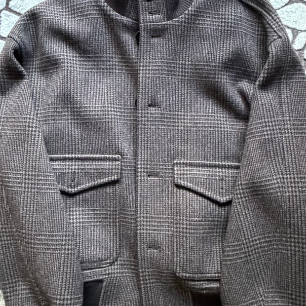 [L] 애프터프레이 a1 블루종  브라운 체크