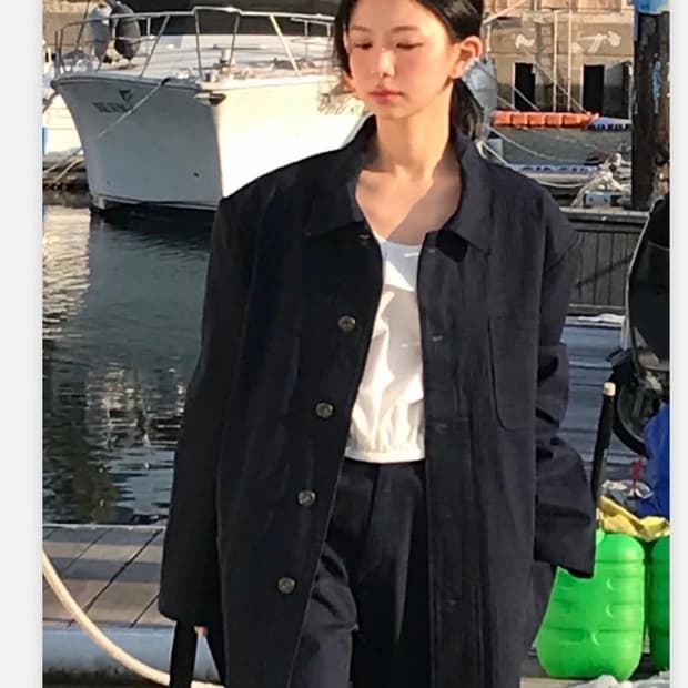 새상품) 파르벵 farven 헤링본 워크 네이비 자켓+팬츠 M 세트