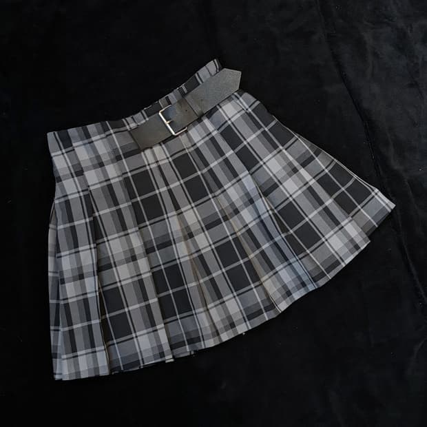 일본빈티지  플레어 미니 스커트