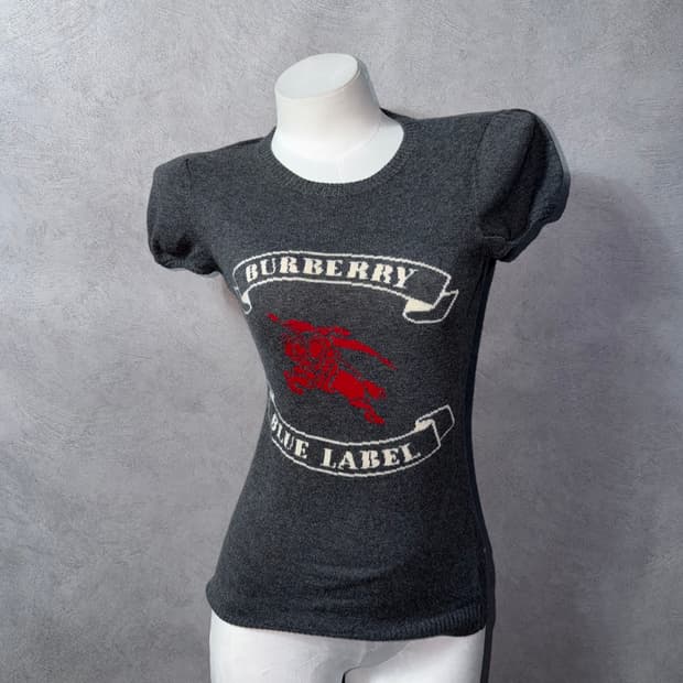BURBERRY BLUE LABEL Logo Knit Top