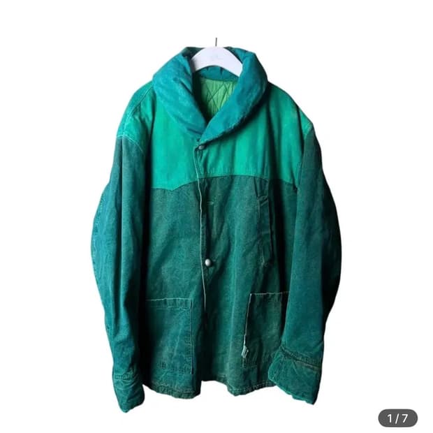 90s 재팬빈티지 덕캔버스 퍼프 자켓