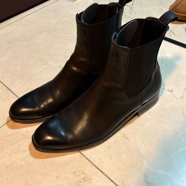 Sblm 블랙 레더 첼시 부츠 270-280 사이즈