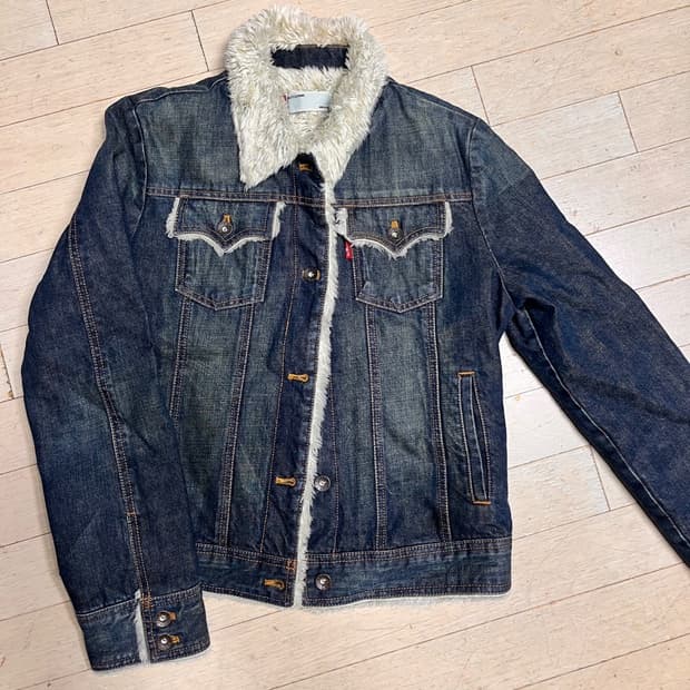 리바이스 쉐르파 퍼 청자켓(L)