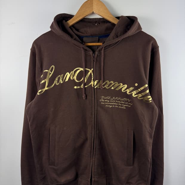 JPN Y2K 프린팅 브라운 후드집업1746