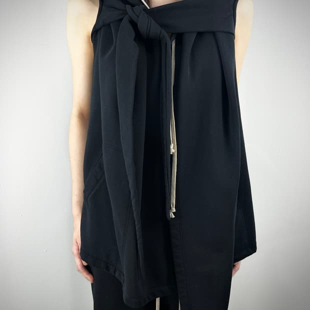 RICK OWENS DRKSHDW DRAPED HOOD VEST