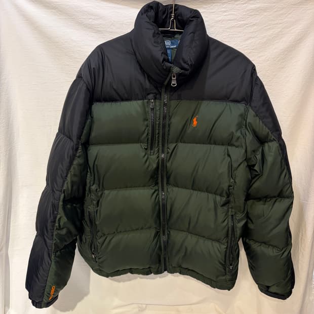 폴로 랄프로렌 블랙/카키 패딩 점퍼 