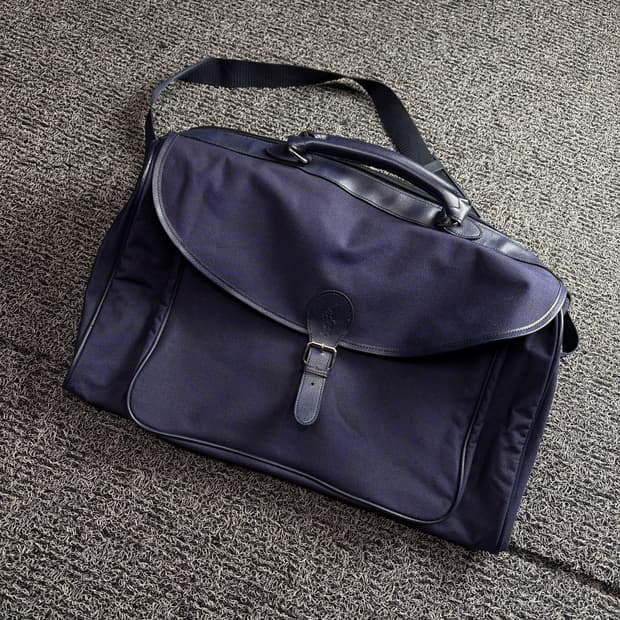 폴로 랄프로렌 가죽로고 보스턴 백 네이비 3369