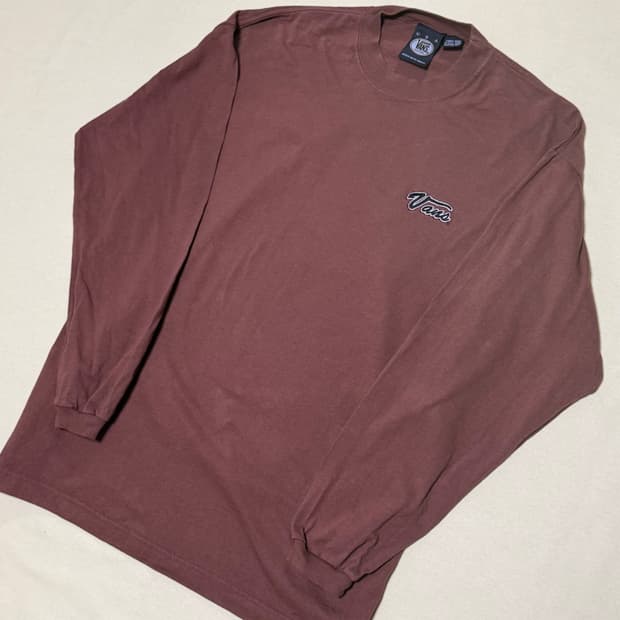 반스 스크립트 로고 롱슬리브 티셔트 90 usa fabric