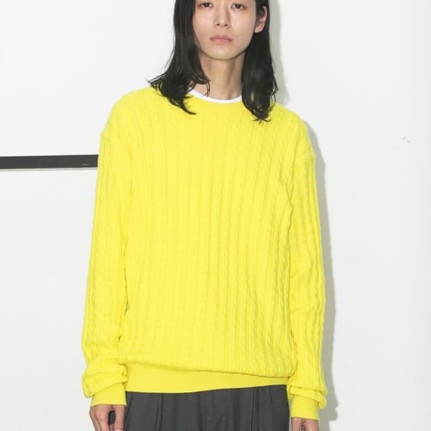 나노 유니버셜 캐시미어 믹스 케이블 니트