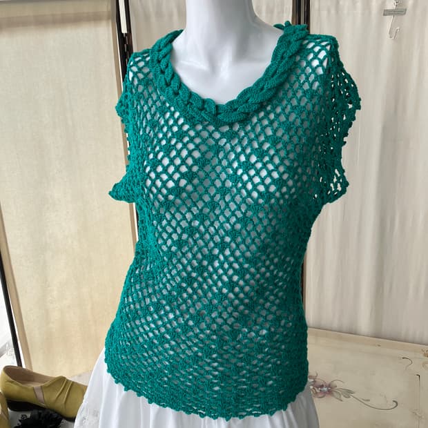 rose net layered sleeveless