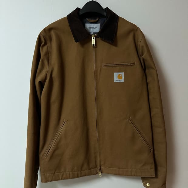 [M] 칼하트 wip 라인드 디어본 디트로이트 자켓 브라운