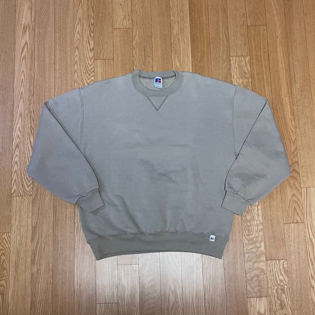 [L] 90s USA 빈티지 러셀 스웻셔츠 베이지