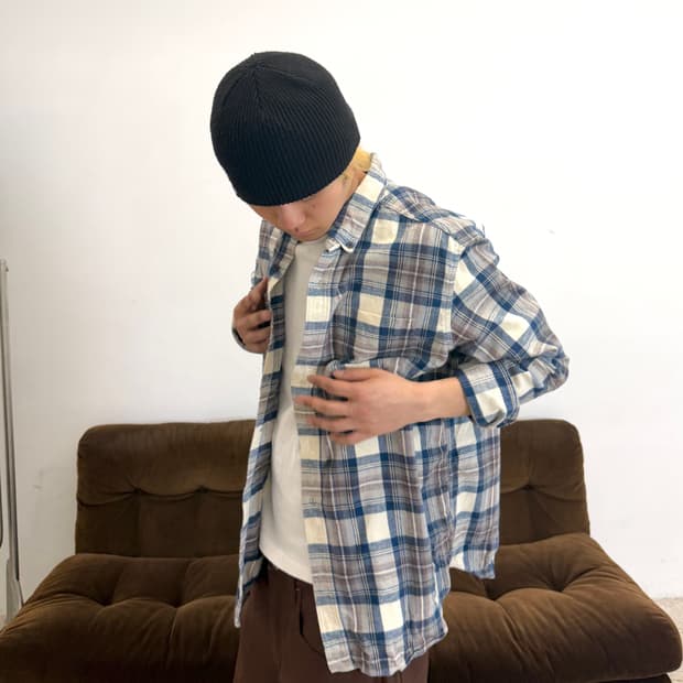 L.L.Bean 빈티지 코튼 워크 셔츠