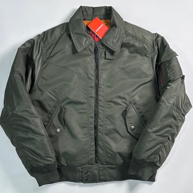 슈퍼드라이 카키 봄버 자켓 