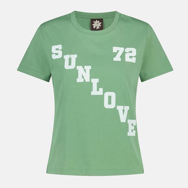 썬러브 W Diagonal Tee Green