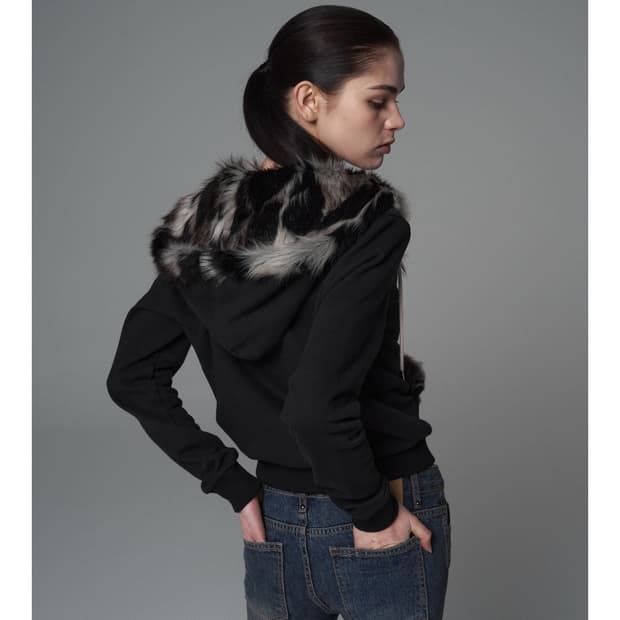 settle for moon 세틀포문 퍼 후드집업