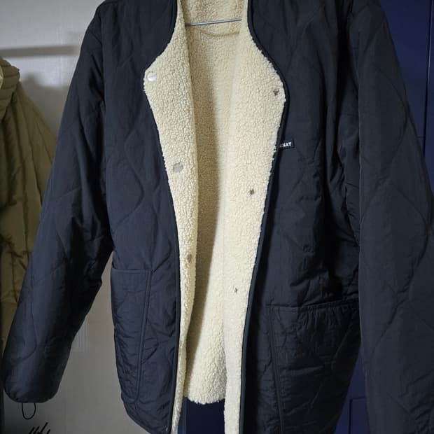 커버낫 리버시블 카라리스 쉐르파 집업 자켓