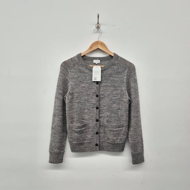 매킨토시 회색 니트 가디건 여성 M