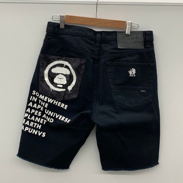 Aape 흑청 반바지