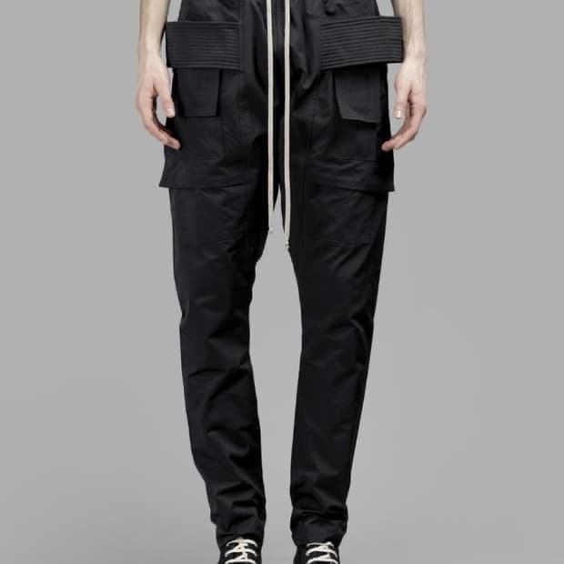 RICK OWENS 릭 오웬스 태권도 카고 팬츠 블랙 S