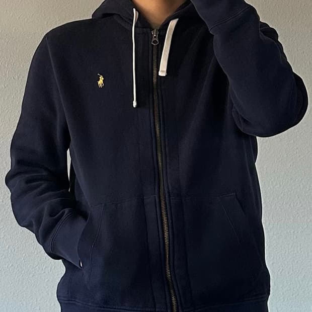 [L-XL]폴로 랄프로렌 네이비 기모 후드집업