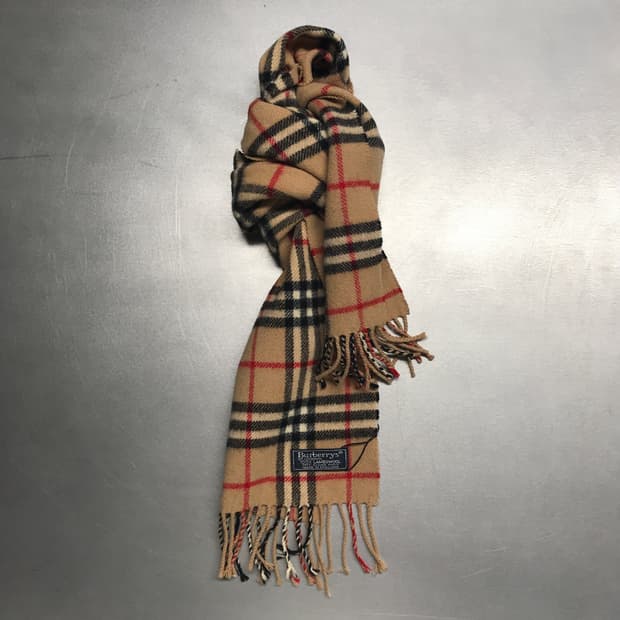 버버리 정품 램스울 머플러 베이지