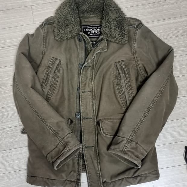아베크롬비 카키색 털 b-9자켓(100)