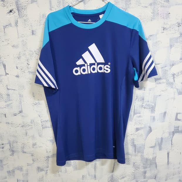 아디다스 기능성 빅로고 반팔 티셔츠 