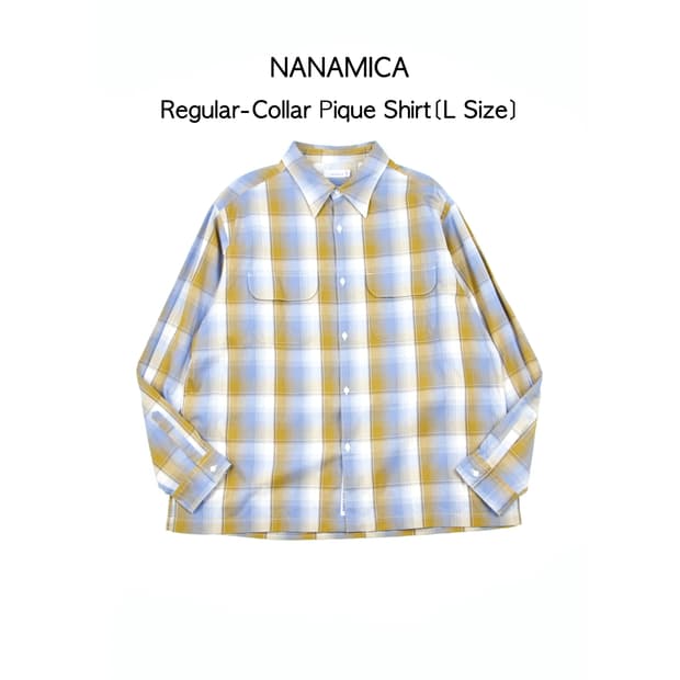 Nanamica 레귤러칼라 피케 셔츠