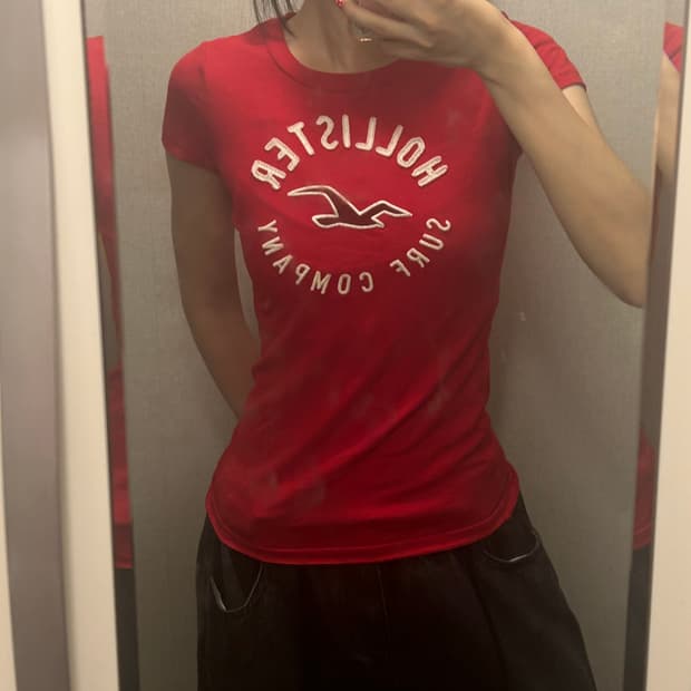 홀리스터 로고 패치 딱붙티