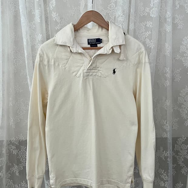 M) 00s 폴로 랄프로렌 럭비 셔츠 아이보리
