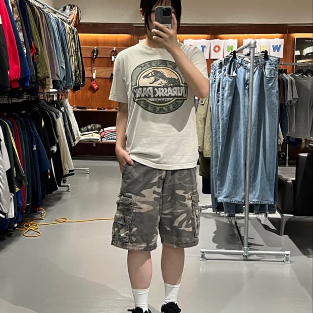 Lee 카모 패턴 카고 반바지