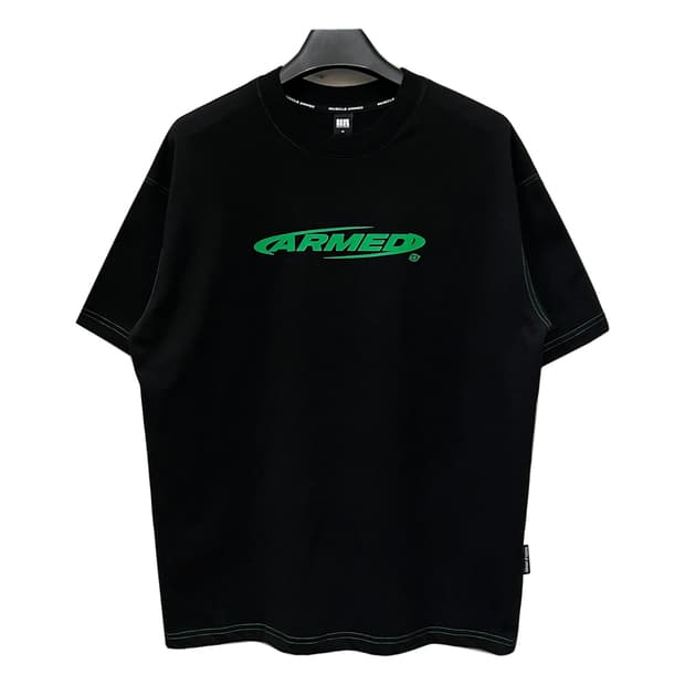 머슬암드 스티치 오버핏 반팔티 M