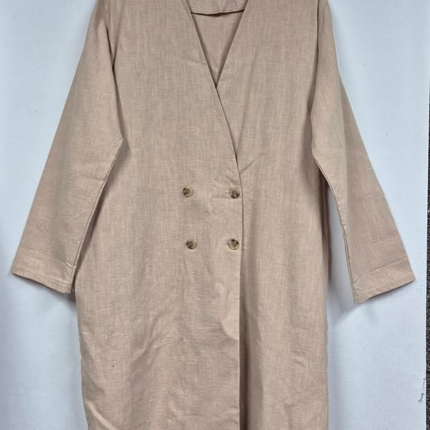 린넨 롱 코트
