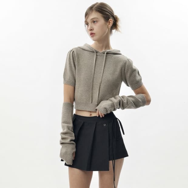 페인오어플레져 AMY HOODIE KNIT 베이지