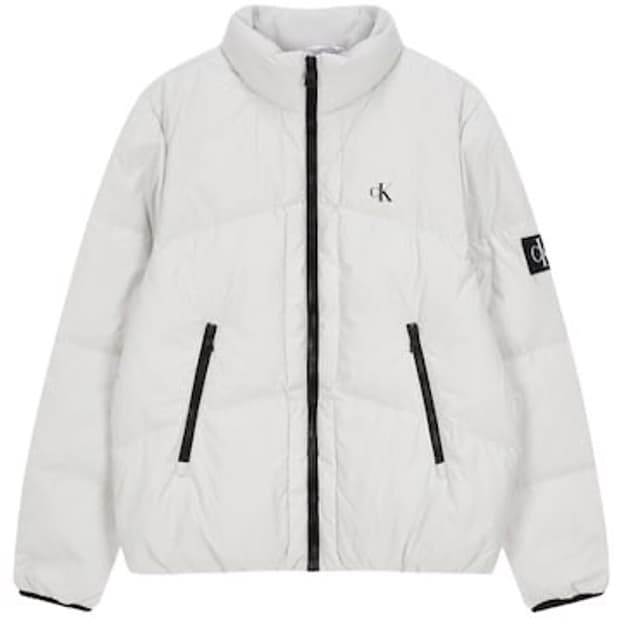 라이트 그레이 울트라 라이트 스탠드 카라 다운 재킷