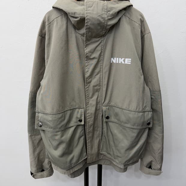 정품) 나이키 후드 야상 자켓 카키 L