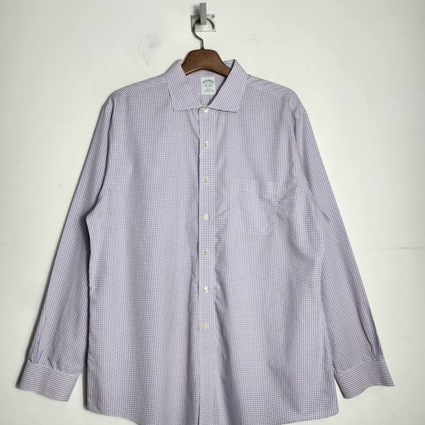 브룩스 브라더스 슬림 핏 코튼 셔츠