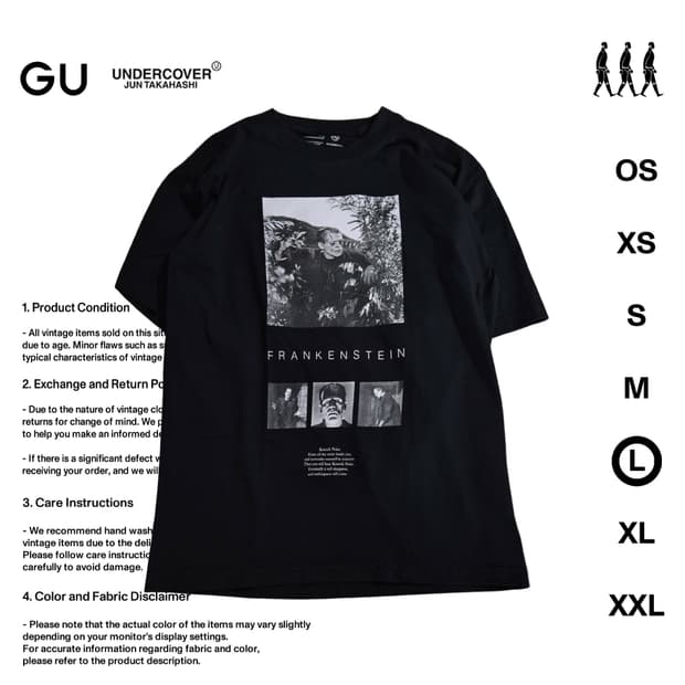 GU X 언더커버 프랑켄슈타인 티셔츠 L사이즈