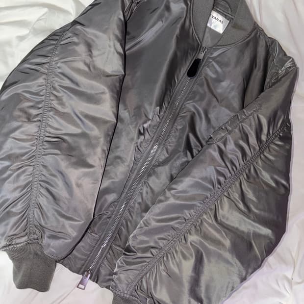 그레이 셔링 항점 항공점퍼  펑크 갸루 핀터레스트