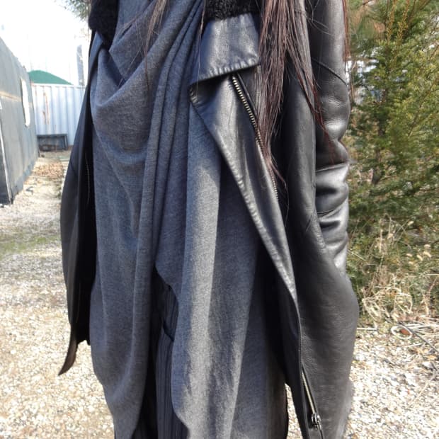 Helmut Lang leather coat